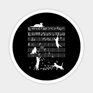 Cats Music Notes Gift Magnet